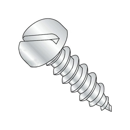 Newport Fasteners Sheet Metal Screw, #6 x 1-1/4 in, Zinc Plated Steel Pan Head Slotted Drive, 100 PK 186926-100